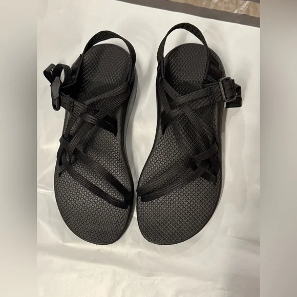 Chaco Dual Strap Cloud Sandal Women Solid Black - Picture 7 of 12